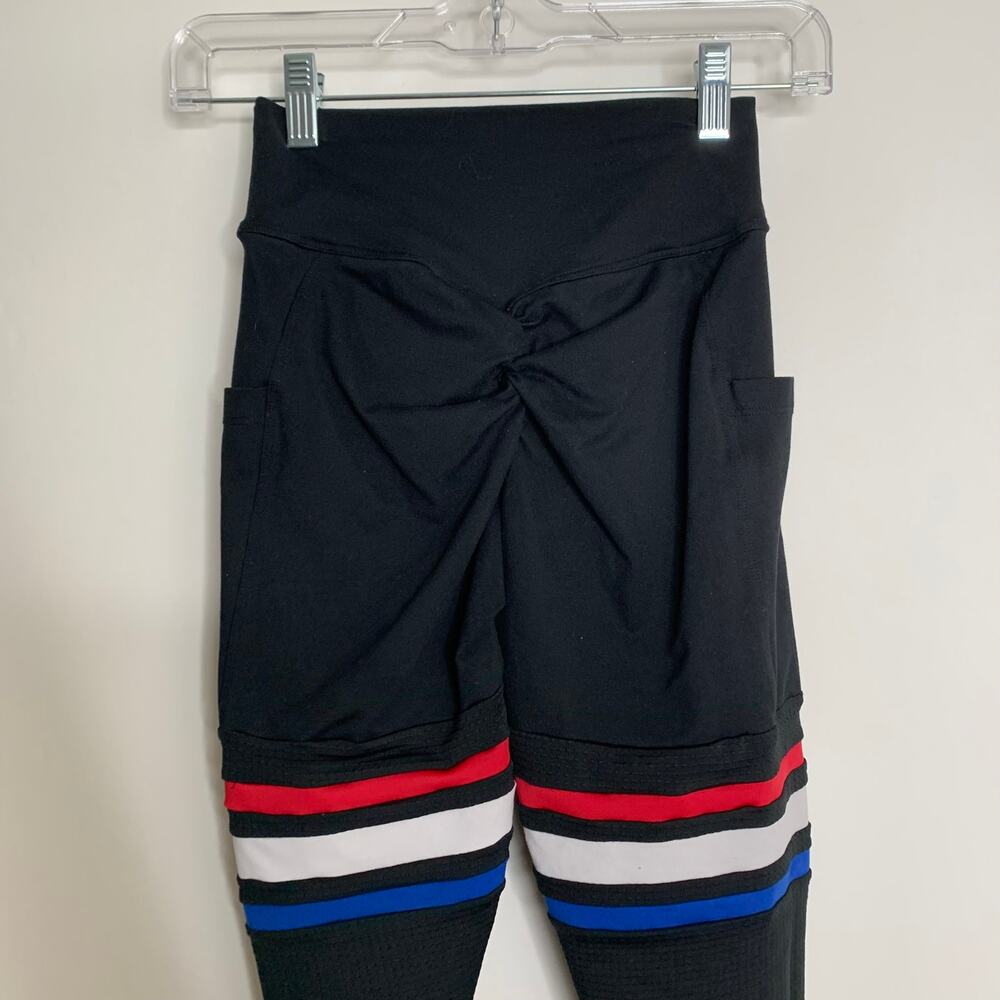 Bombshell Sportswear Scrunch Thigh Highs Red White Blue Womens - Picture 8 of 14